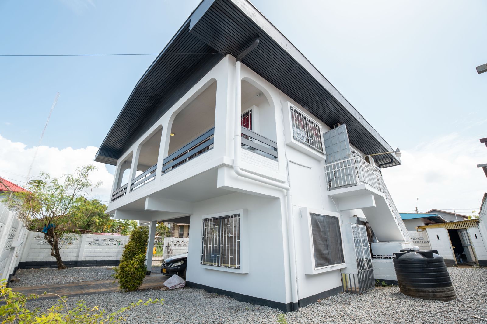 Buitenkant van de bovenwoning